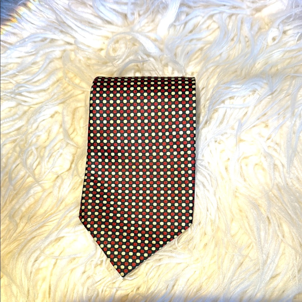 345.  Versace Black and Red Tie Elegant Accessories